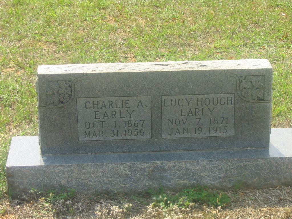 Lucy J Hough stone, Clear Creek Baptist graveyard